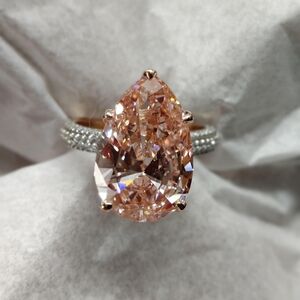 Elegant Rose Gold Teardrop Ring